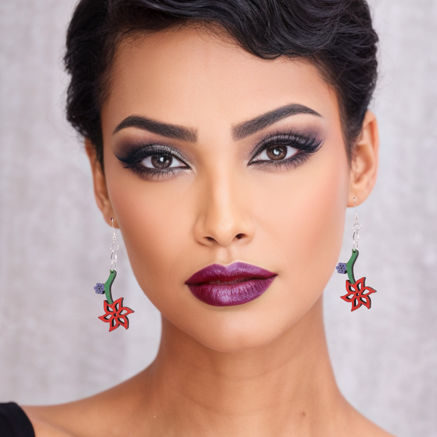 Flower Branch earrings - E246E-SM-FL