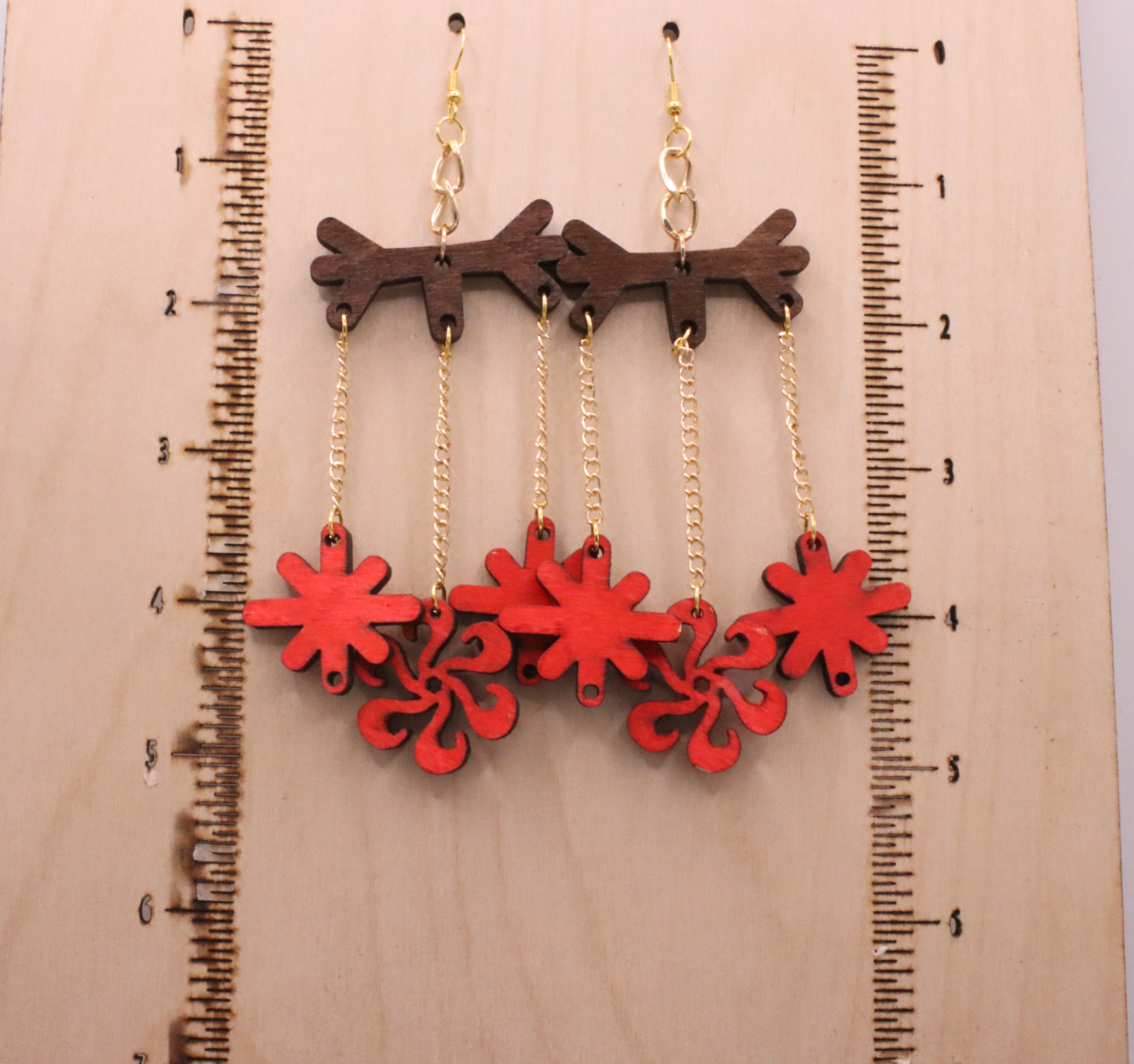 358-Ascend - Triple Chain earrings