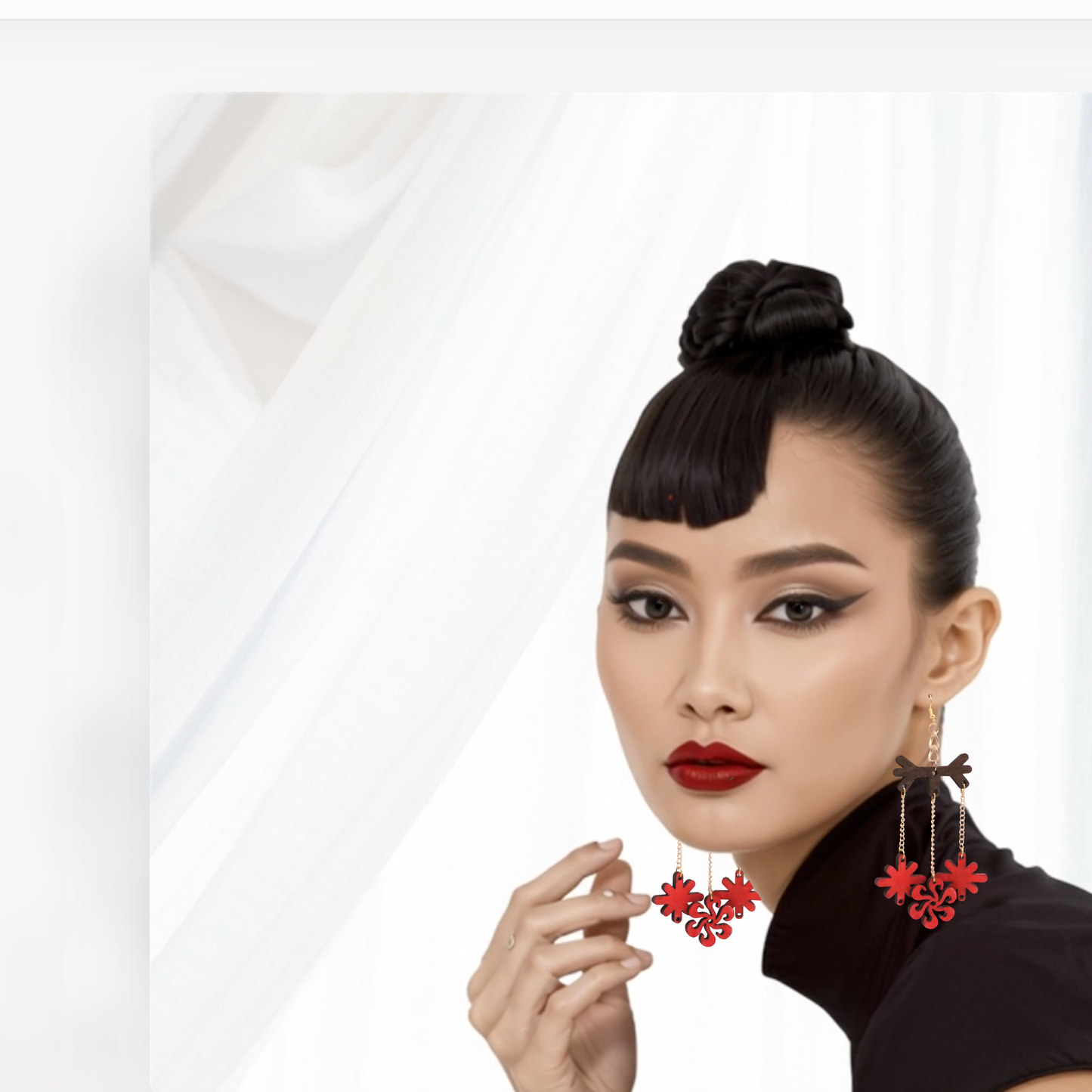 358-Ascend - Triple Chain earrings