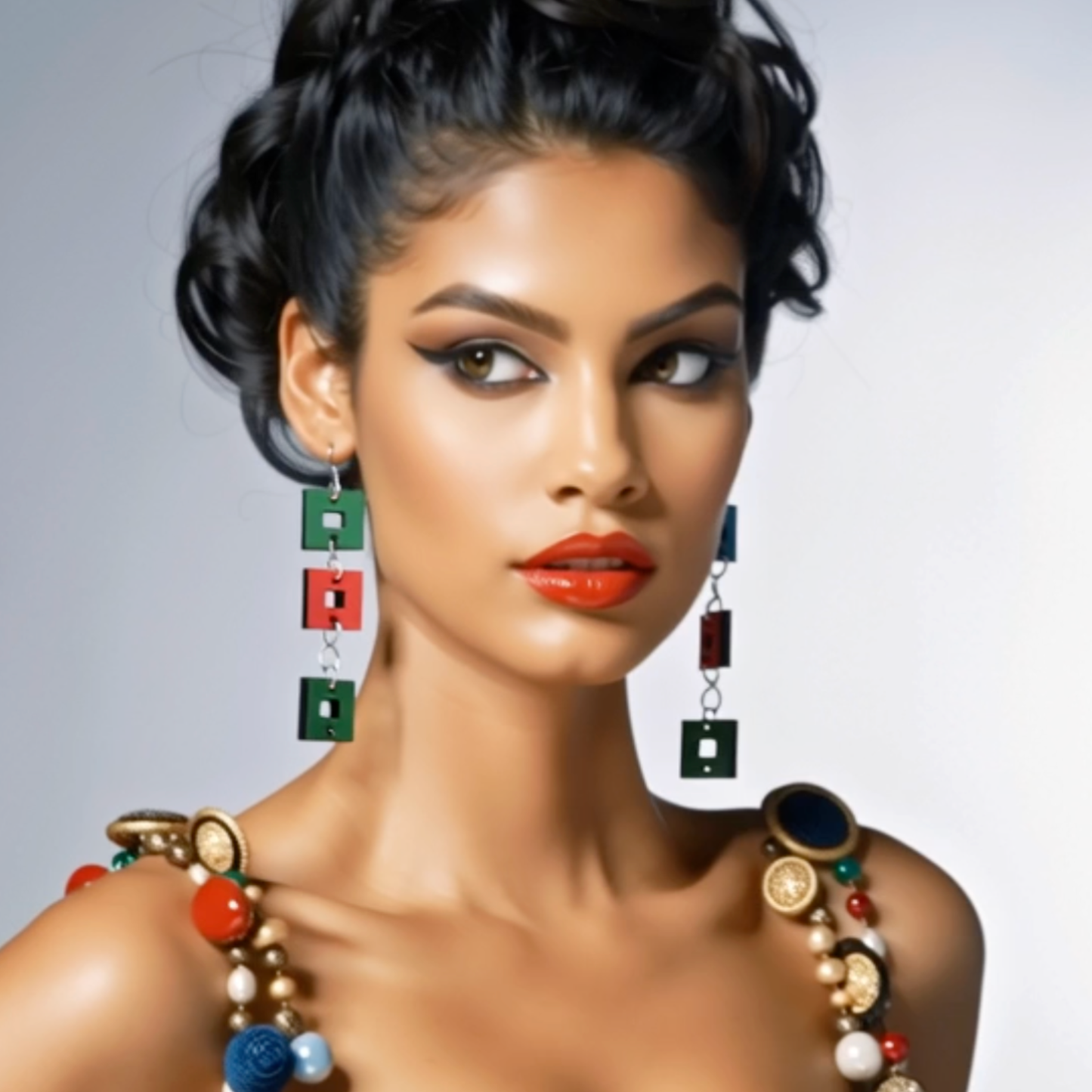 Axis Drop Statement Earrings | Geometric Wooden Jewellery