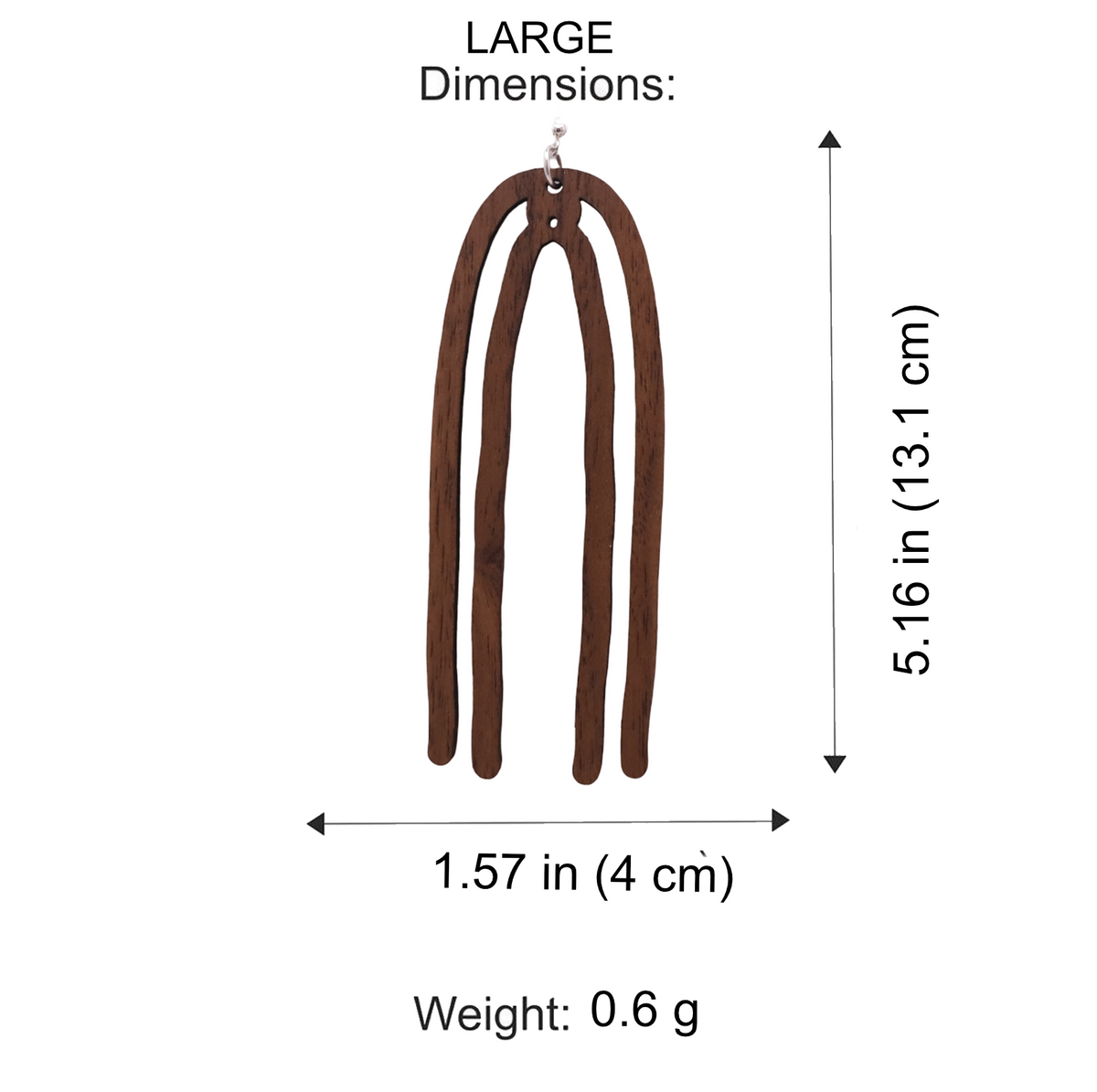 Willow Arch Earrings – Sculpted Wooden Elegance