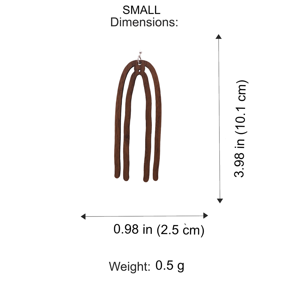 Willow Arch Earrings – Sculpted Wooden Elegance